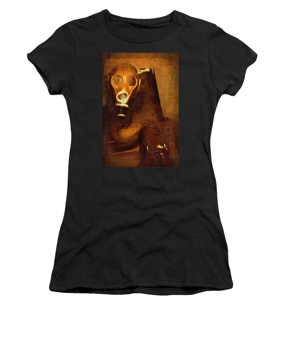 Mask Women's T-Shirt featuring the painting Tainted by Holly Ethan