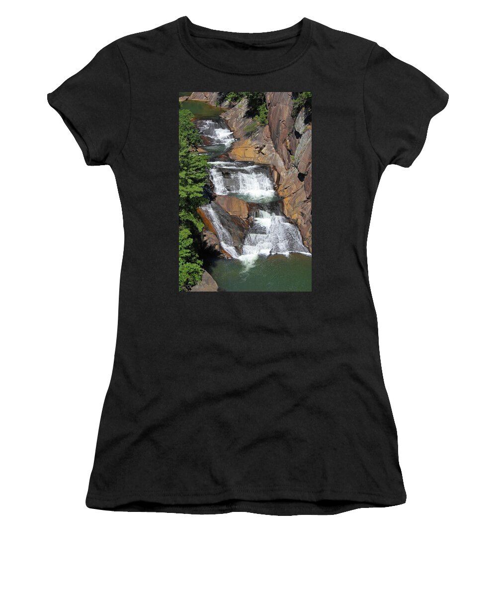 Waterfall Women's T-Shirt featuring the photograph Tallulah Falls, Ga.,USA by Richard Krebs