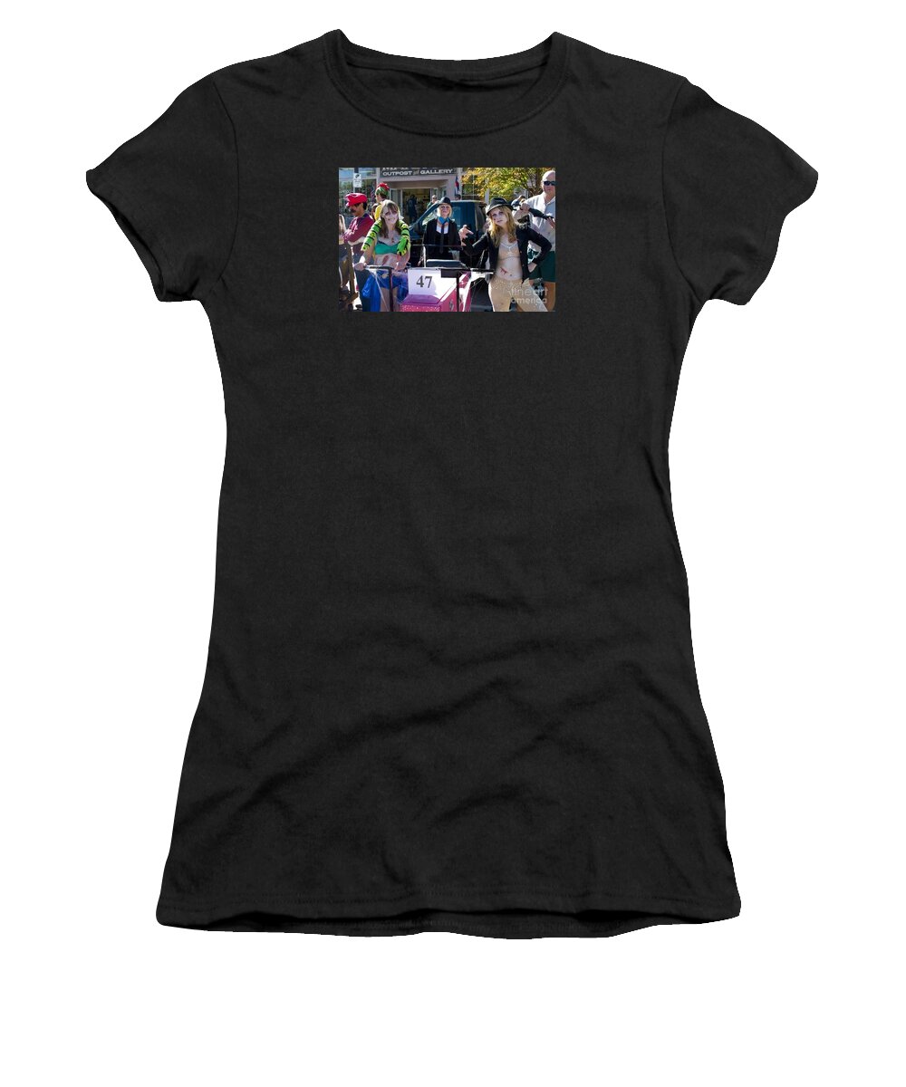 Halloween Women's T-Shirt featuring the photograph Team 47 at Emma Crawford Coffin Races in Manitou Springs Colorado by Steven Krull