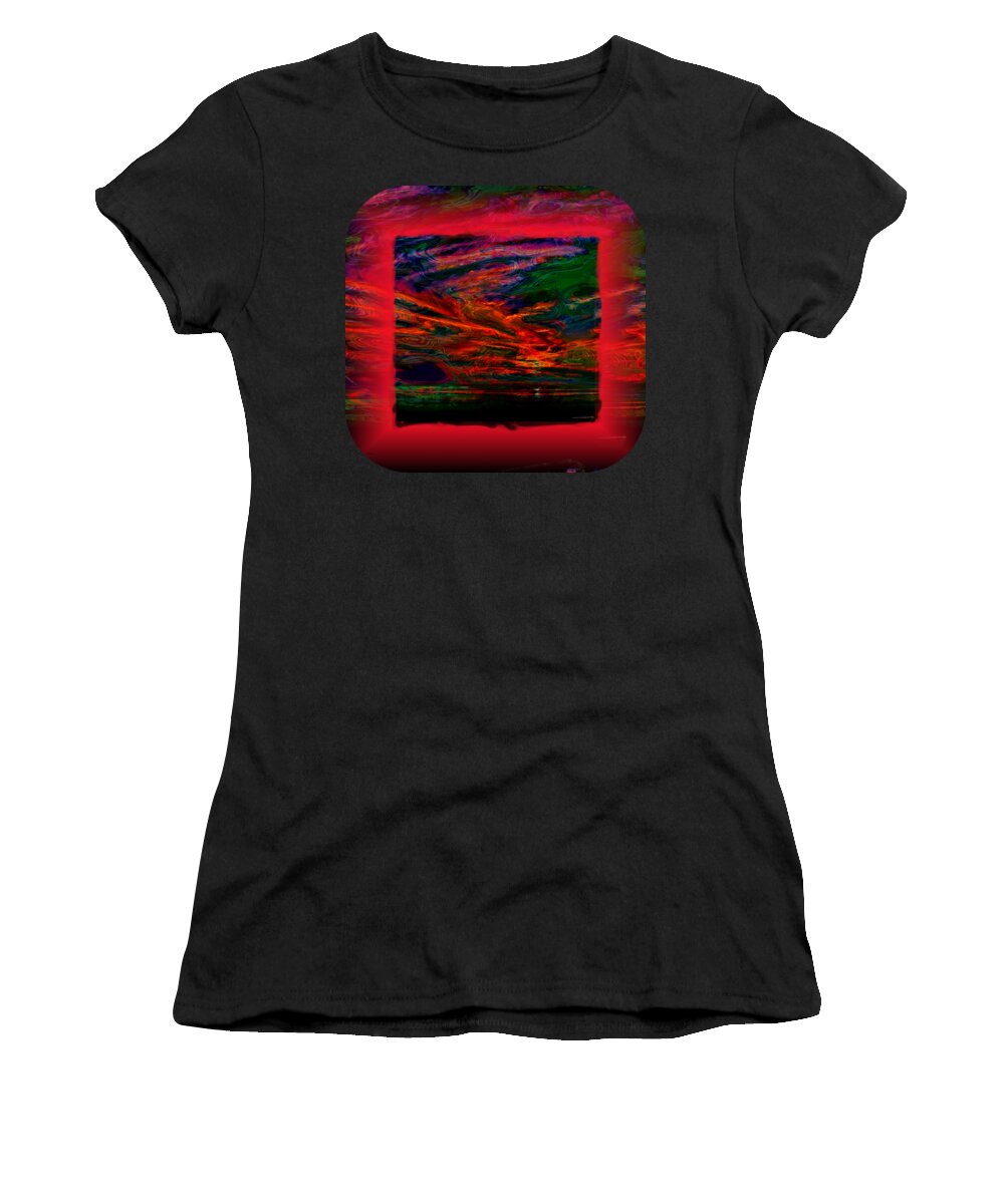 Sky Women's T-Shirt featuring the photograph Technicolor Sunset 2 by John M Bailey