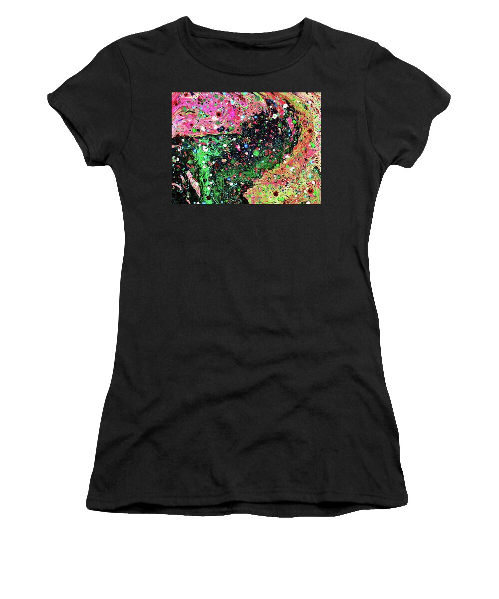 Abstract Women's T-Shirt featuring the painting Tell It Like It Is by Meghan Elizabeth