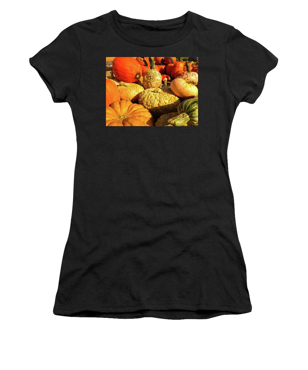Pumpkin Women's T-Shirt featuring the photograph Textures of Fall by Rod Seel