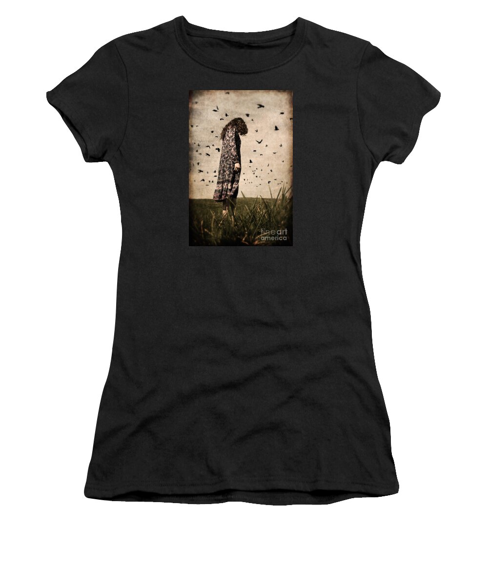 Birds Women's T-Shirt featuring the photograph The birds by Clayton Bastiani