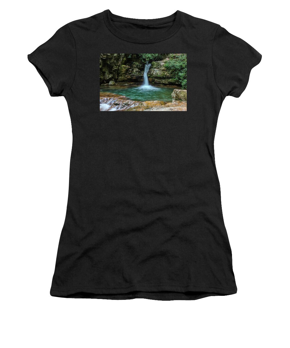 The Blue Hole Women's T-Shirt featuring the photograph The Blue Hole by Chris Berrier
