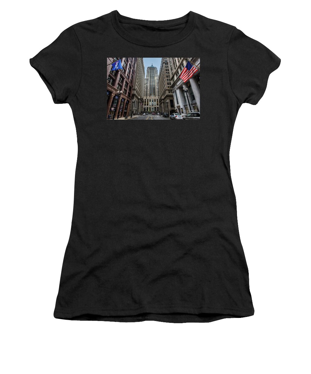 Art Women's T-Shirt featuring the photograph The Canyon in the Financial District by David Levin