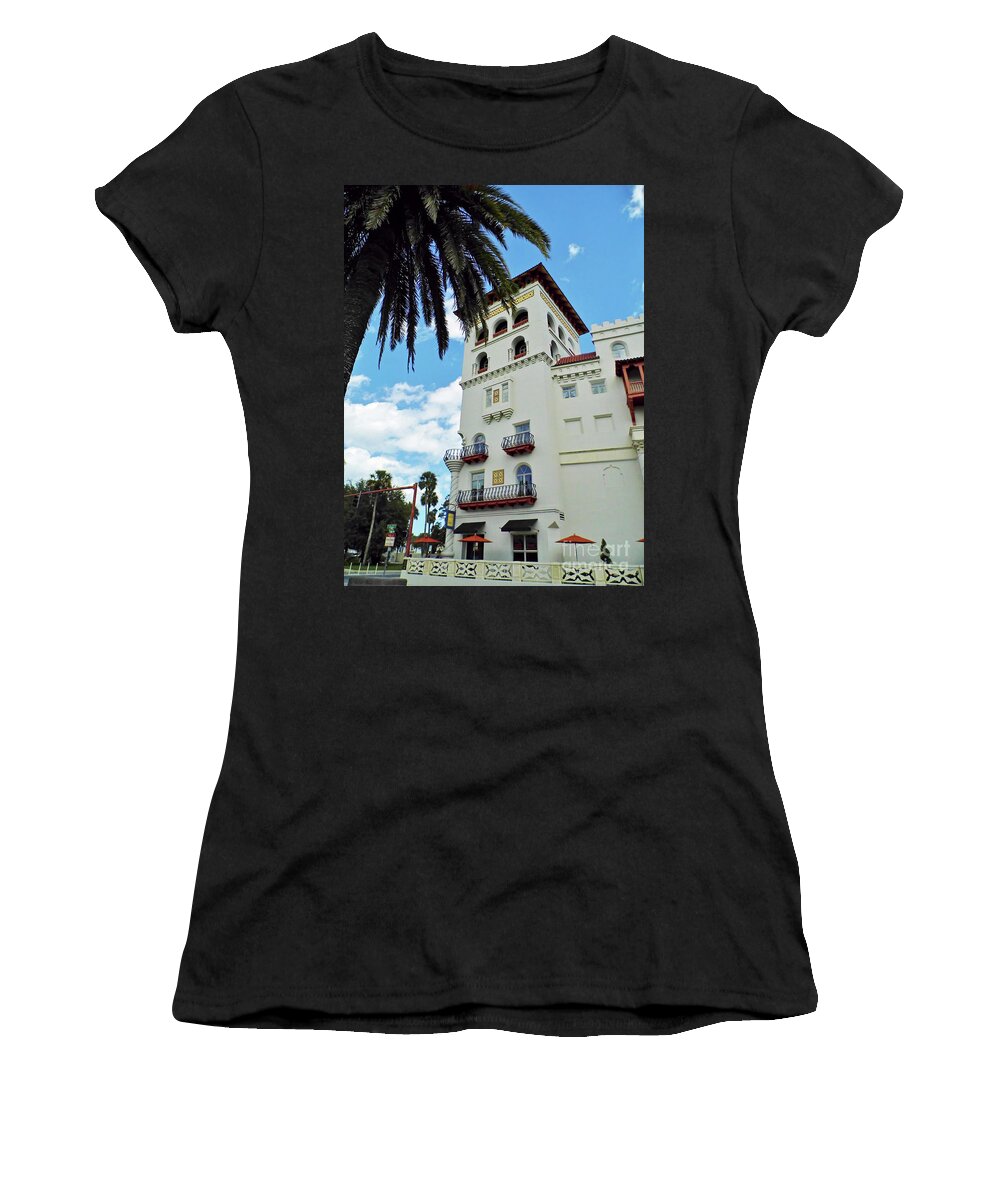 Casa Monica Women's T-Shirt featuring the photograph The Casa Monica Hotel by D Hackett