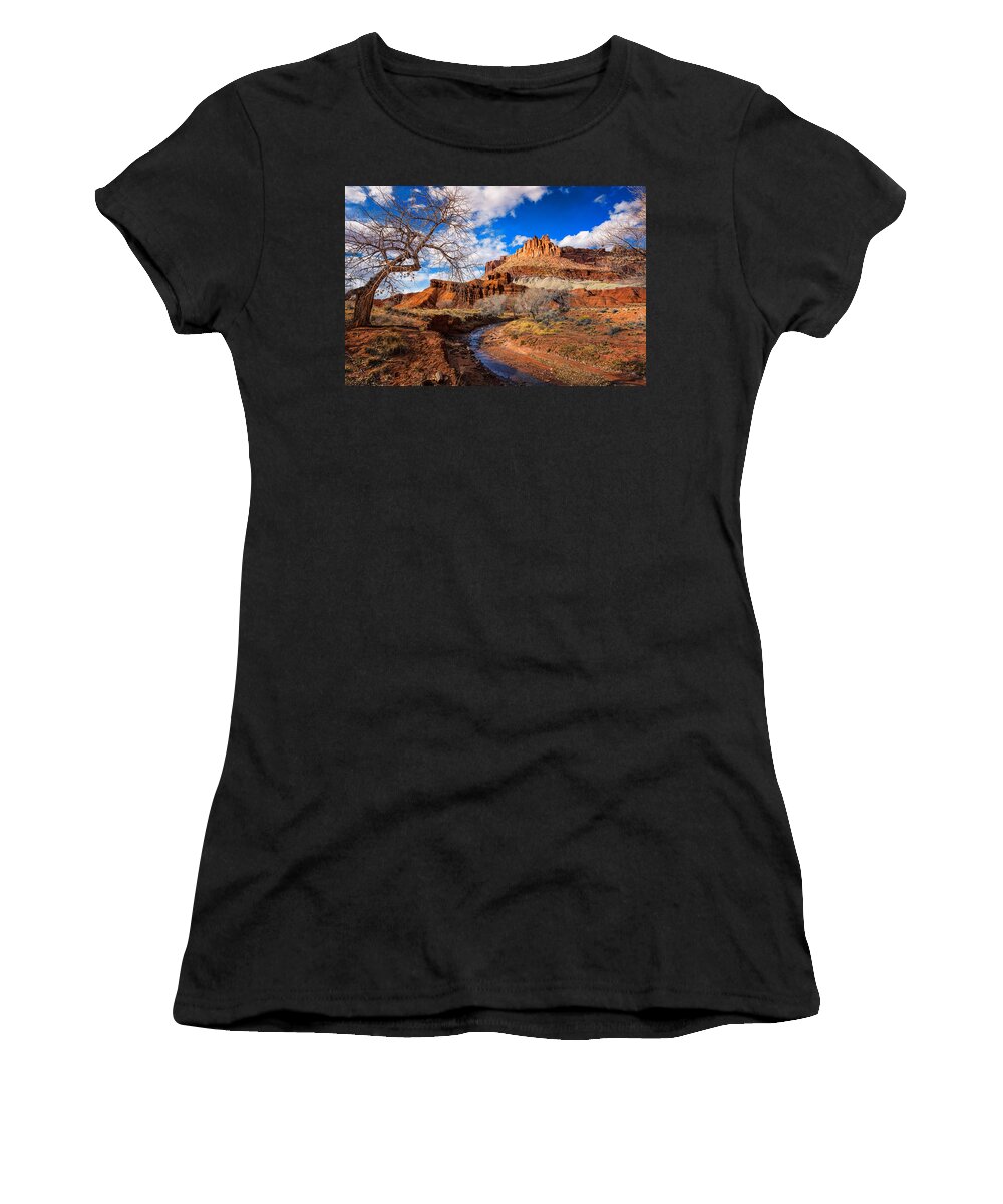 The Castle Women's T-Shirt featuring the photograph The Castle at Capitol Reef by Dave Koch