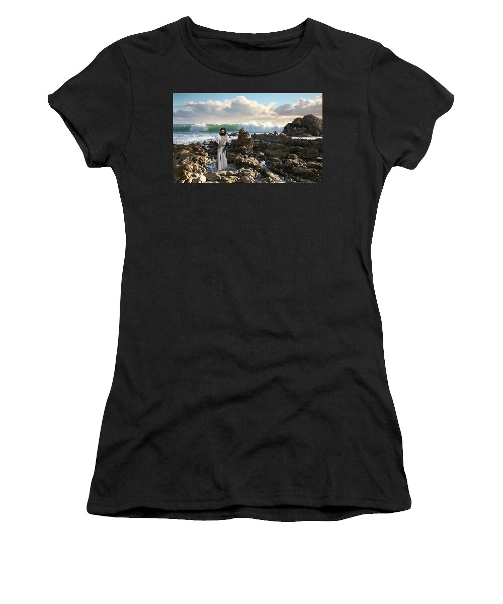 Alex-acropolis-calderon Women's T-Shirt featuring the photograph The Christ by Acropolis De Versailles