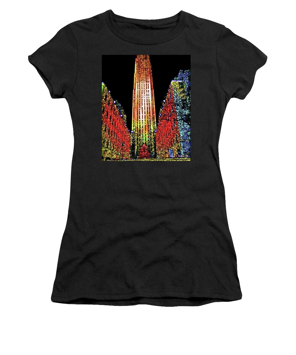 Christmas Women's T-Shirt featuring the photograph Christmas In New York City by Carol F Austin