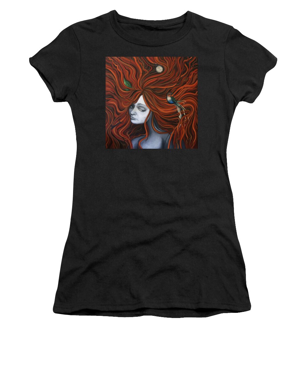 Self Portrait Women's T-Shirt featuring the painting The Collector by Kelly King