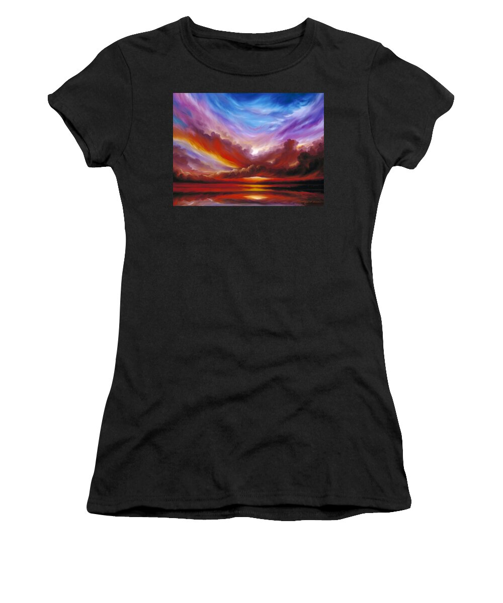 Skyscape Women's T-Shirt featuring the painting The Cosmic Storm II by James Hill