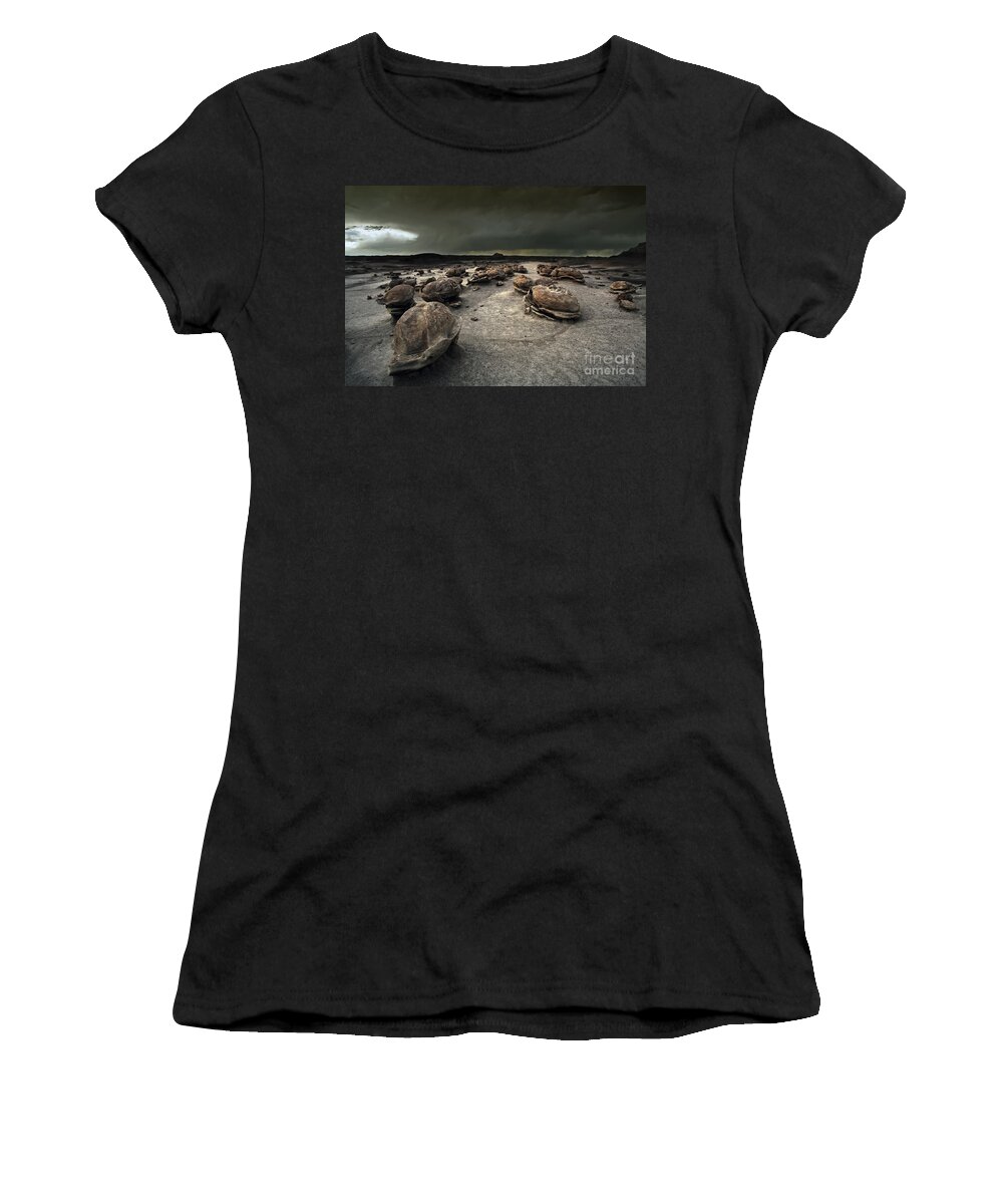 American Southwest Women's T-Shirt featuring the photograph The Egg Factory - Bisti Badlands by Keith Kapple