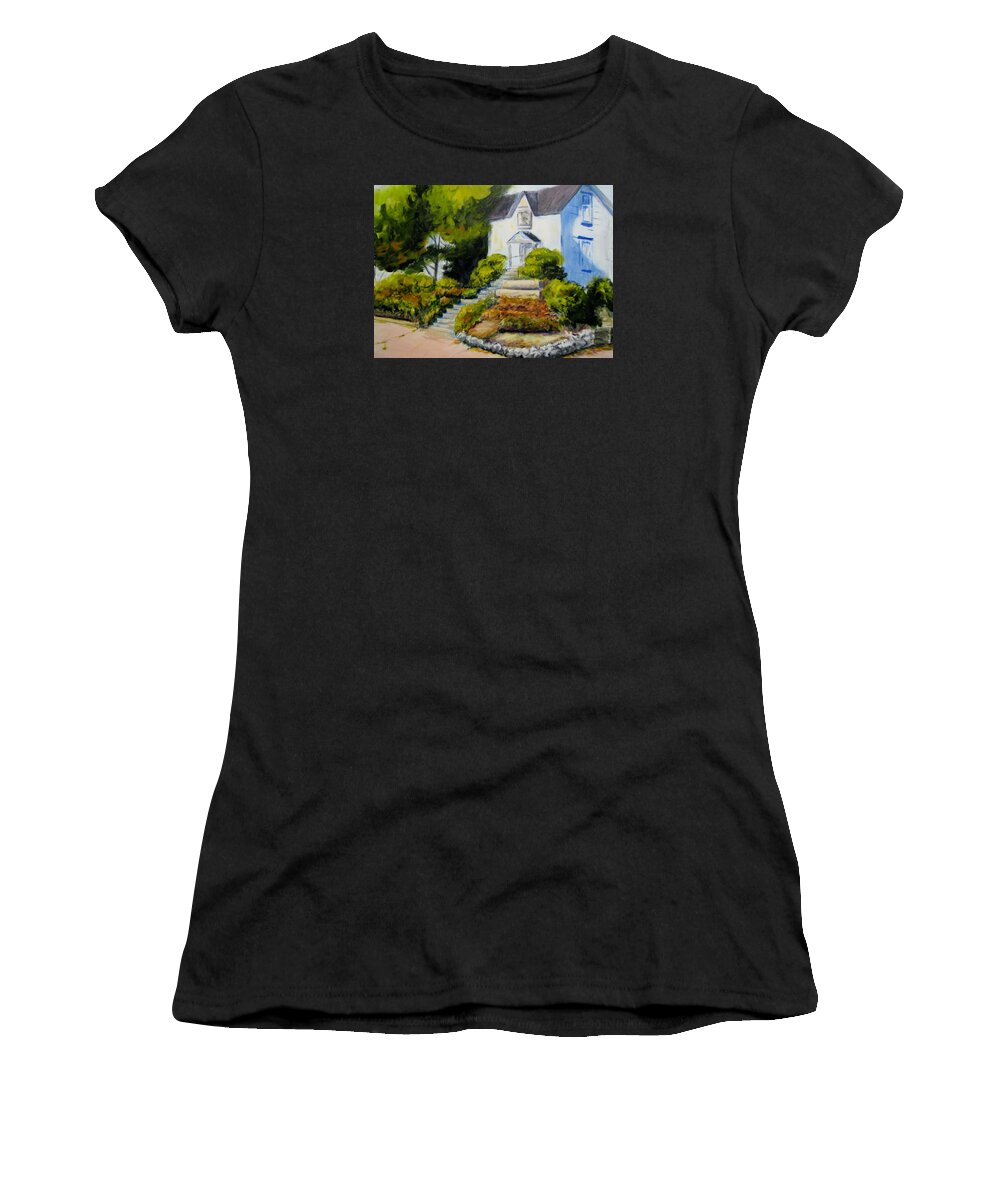 Landscape Women's T-Shirt featuring the painting The Eureka Heritage Society by Patricia Kanzler