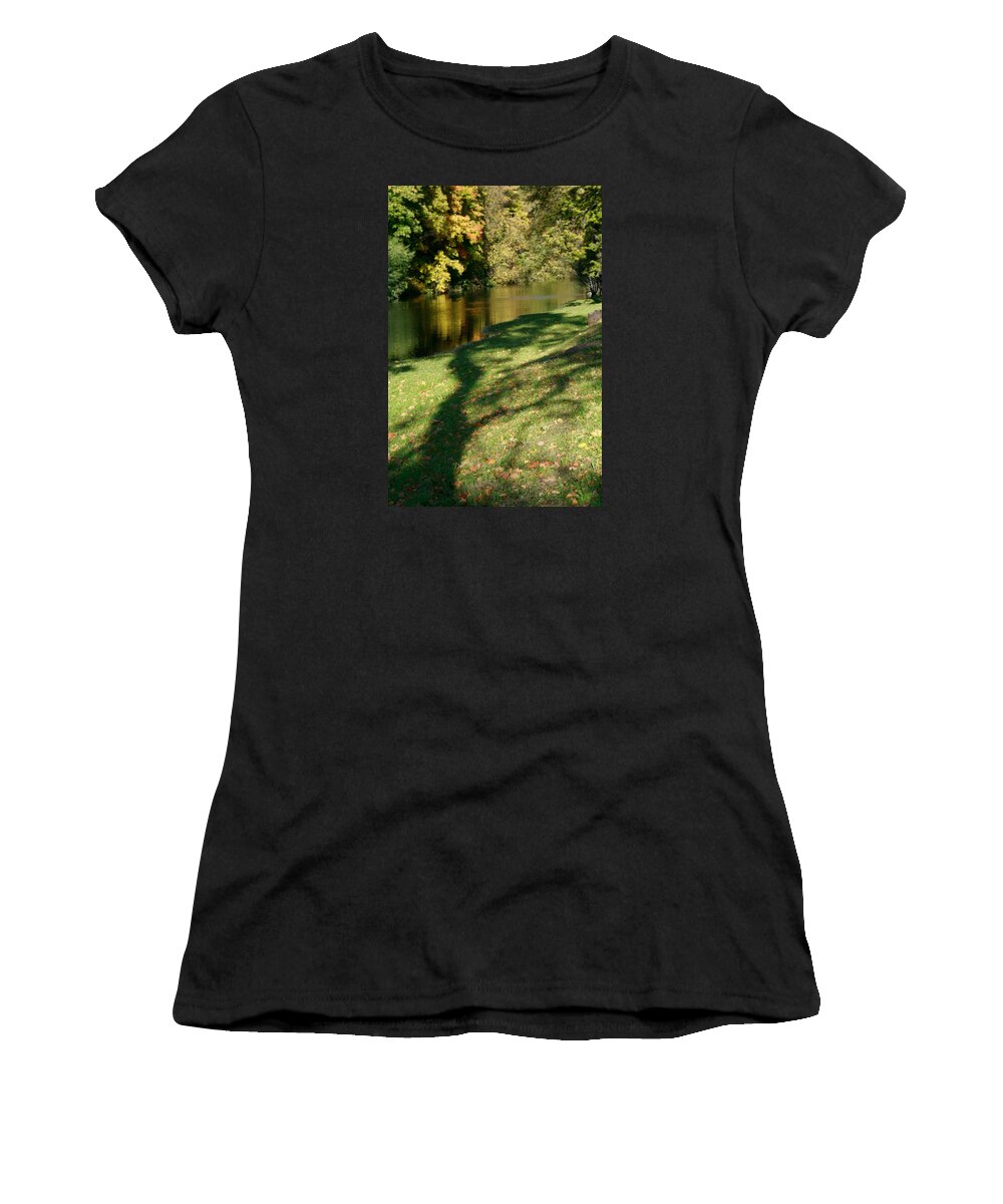 Fall Women's T-Shirt featuring the photograph The Game of Shadows by Masha Batkova
