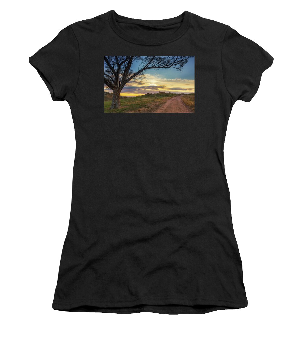 Paths Women's T-Shirt featuring the photograph The Journey Home by Tassanee Angiolillo