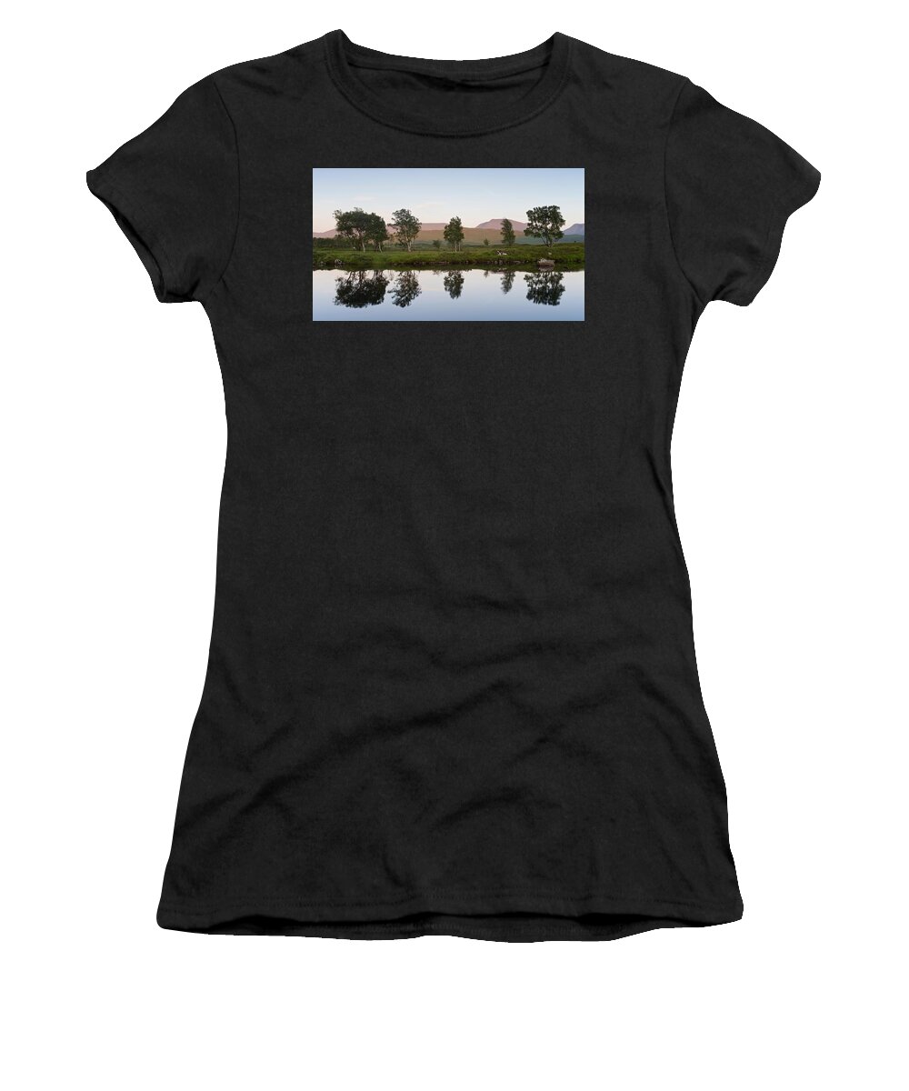 Loch Ba Women's T-Shirt featuring the photograph The Last Light at Loch Ba by Stephen Taylor