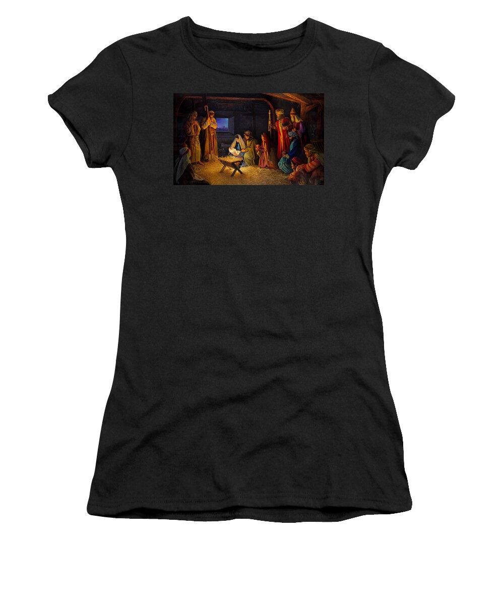 Jesus Women's T-Shirt featuring the painting The Nativity by Greg Olsen