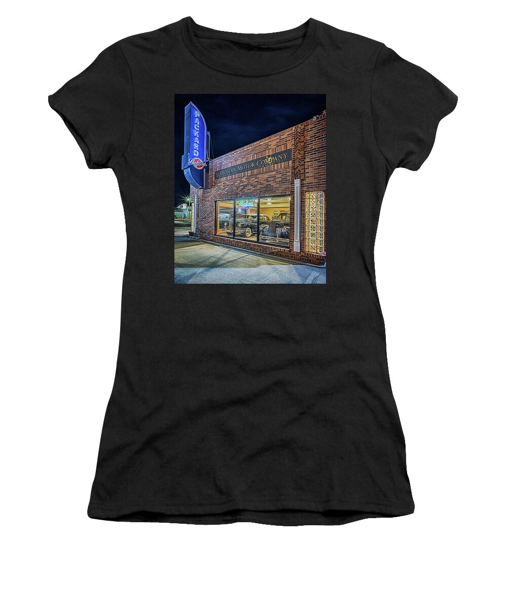 Packard Women's T-Shirt featuring the photograph The Orphan Motor Company by Susan Rissi Tregoning