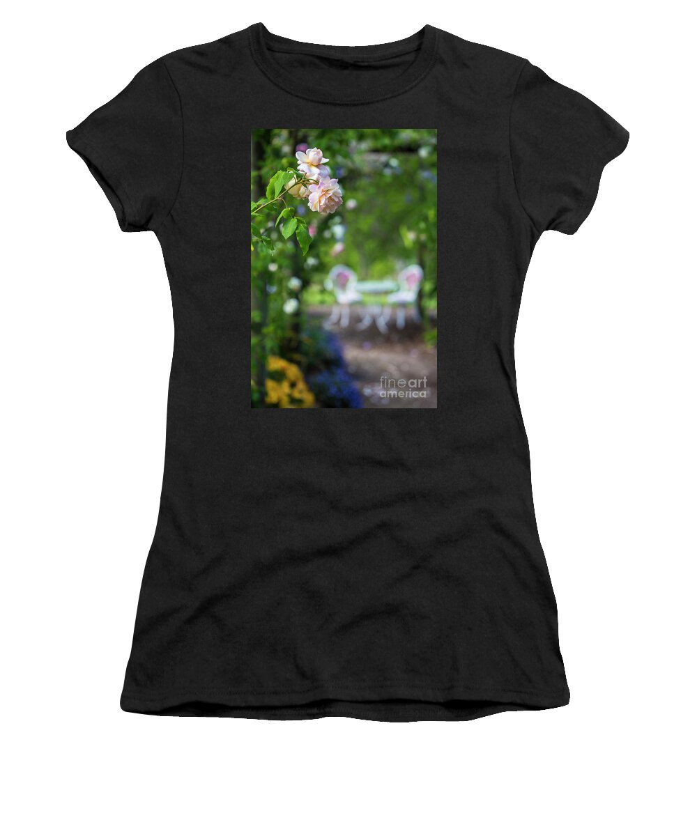 Pink Rose Women's T-Shirt featuring the photograph The pink rose by Sheila Smart Fine Art Photography