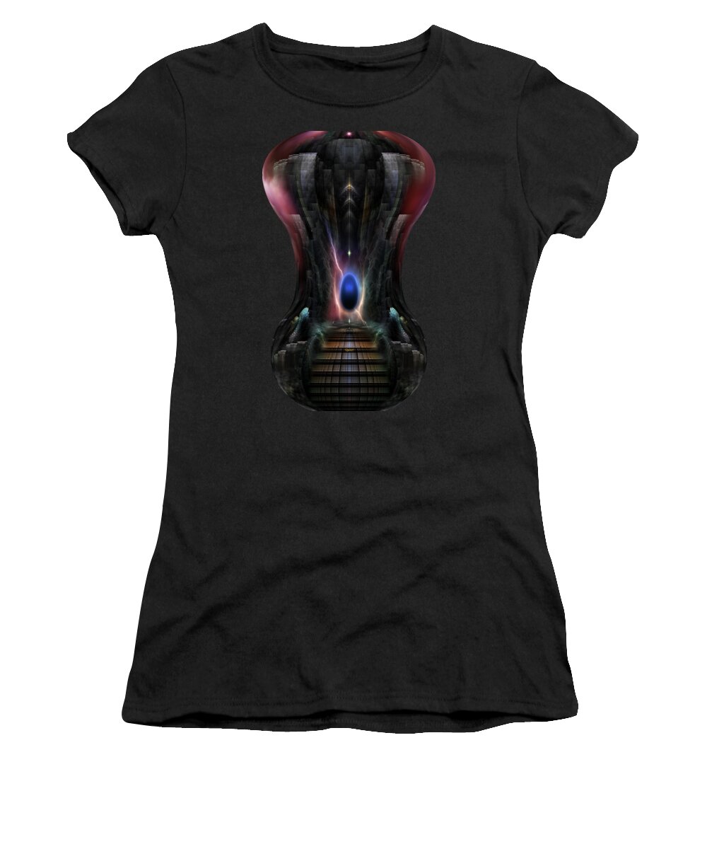 Realm Of Osphilium Women's T-Shirt featuring the digital art The Realm Of Osphilium Fractal Composition by Xzendor7