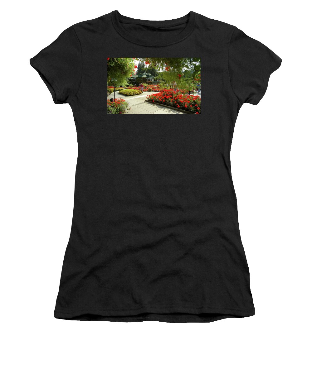 Butchart Women's T-Shirt featuring the photograph The Restaurant by Lawrence Christopher