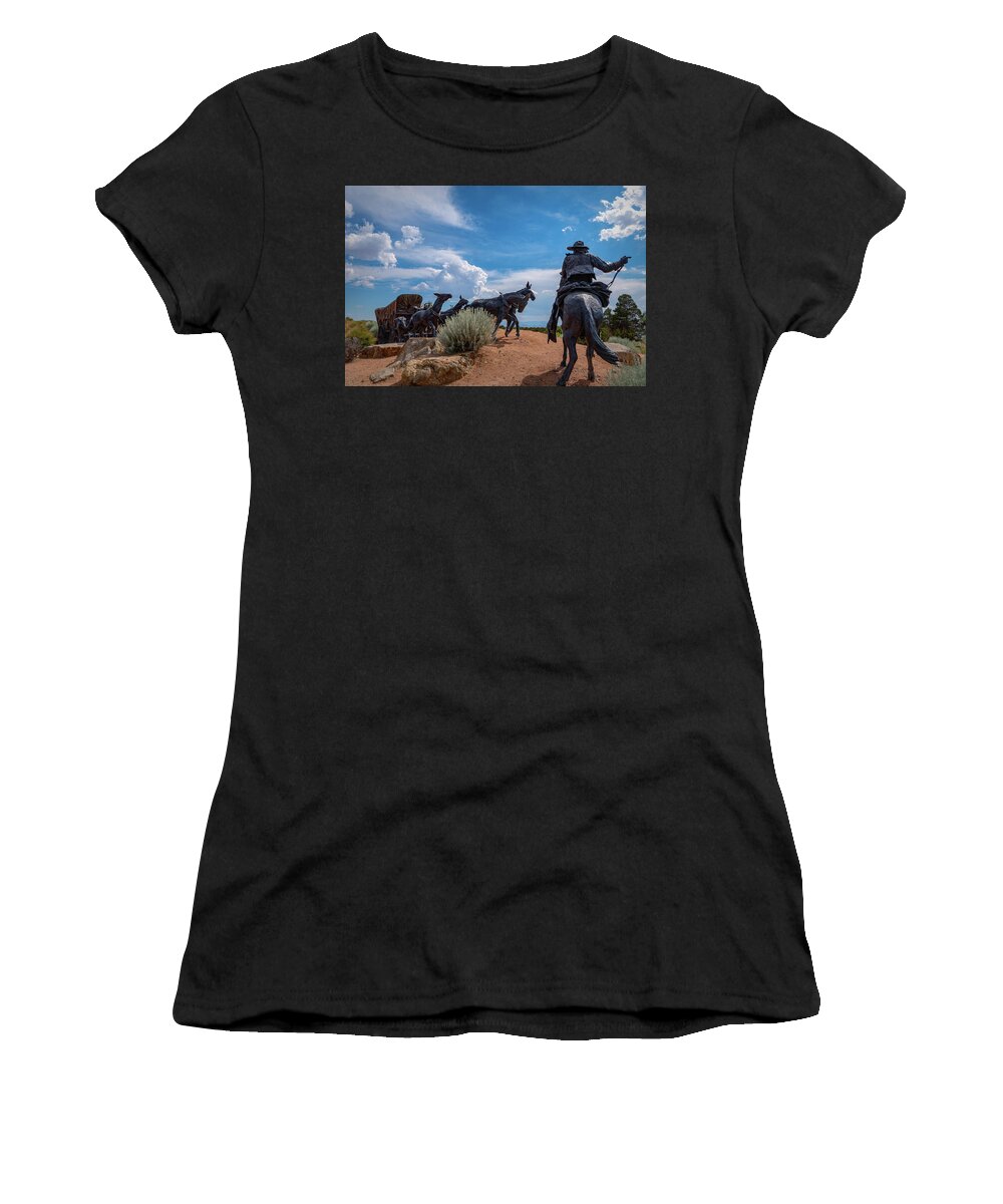 Buckboard Women's T-Shirt featuring the photograph The Santa Fe Trail by Paul LeSage