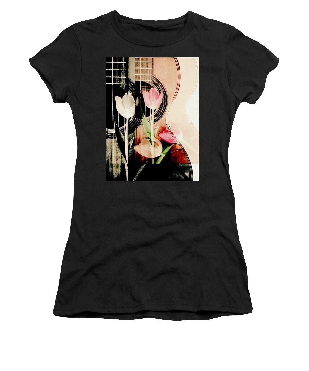 Music Women's T-Shirt featuring the photograph The Sound Of Two by Priscilla Huber