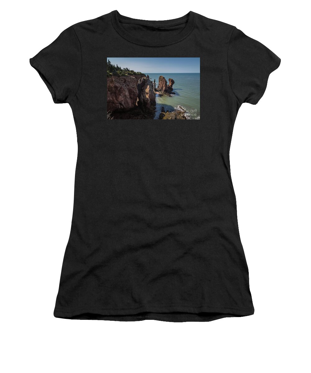 Rocks Women's T-Shirt featuring the photograph The Three Sisters by Eva Lechner