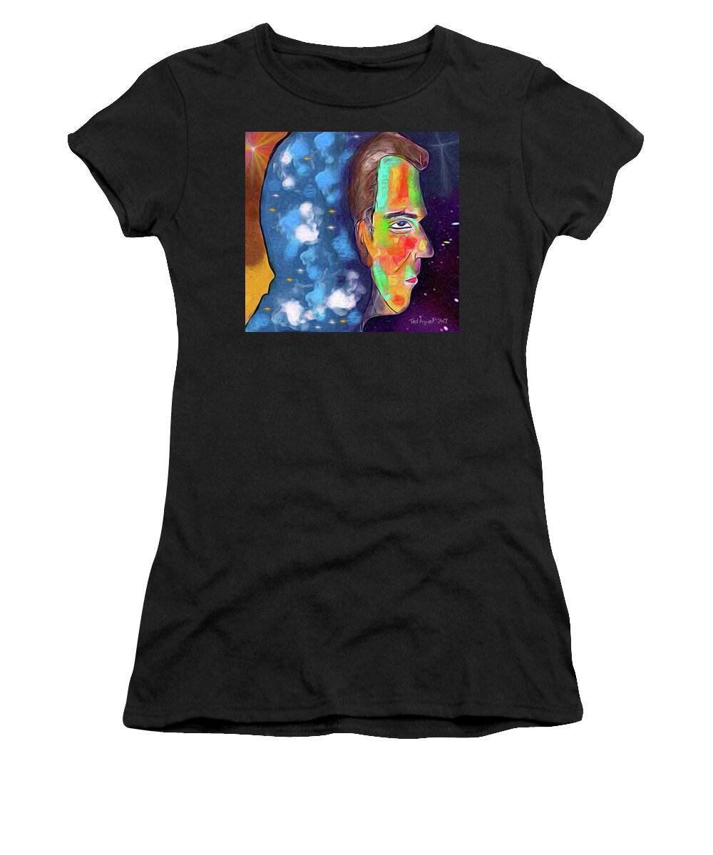 Painting Women's T-Shirt featuring the digital art The Visitor by Ted Azriel