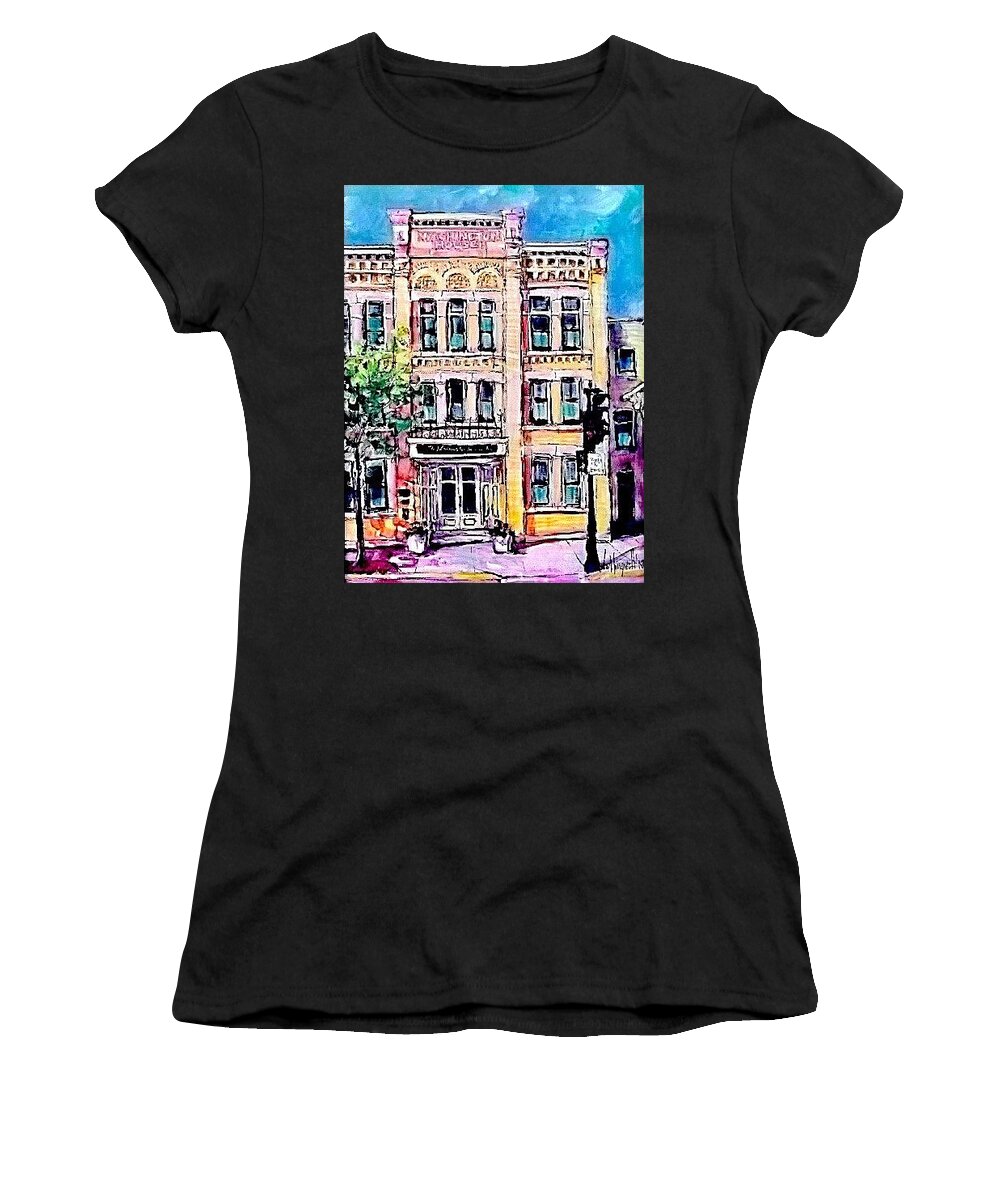 Painting Women's T-Shirt featuring the painting The Washington by Les Leffingwell