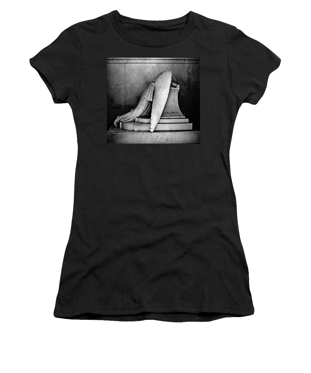 Angel Women's T-Shirt featuring the photograph The Weeping Angel by Jim Cook