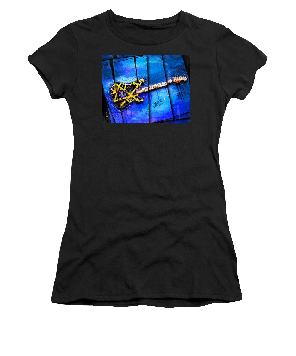 Guitar Women's T-Shirt featuring the digital art The Yellow Jacket by Gary Bodnar