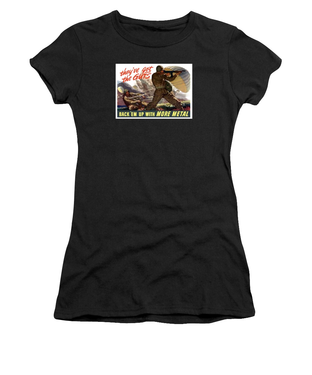 Airborne Women's T-Shirt featuring the painting They've Got The Guts by War Is Hell Store