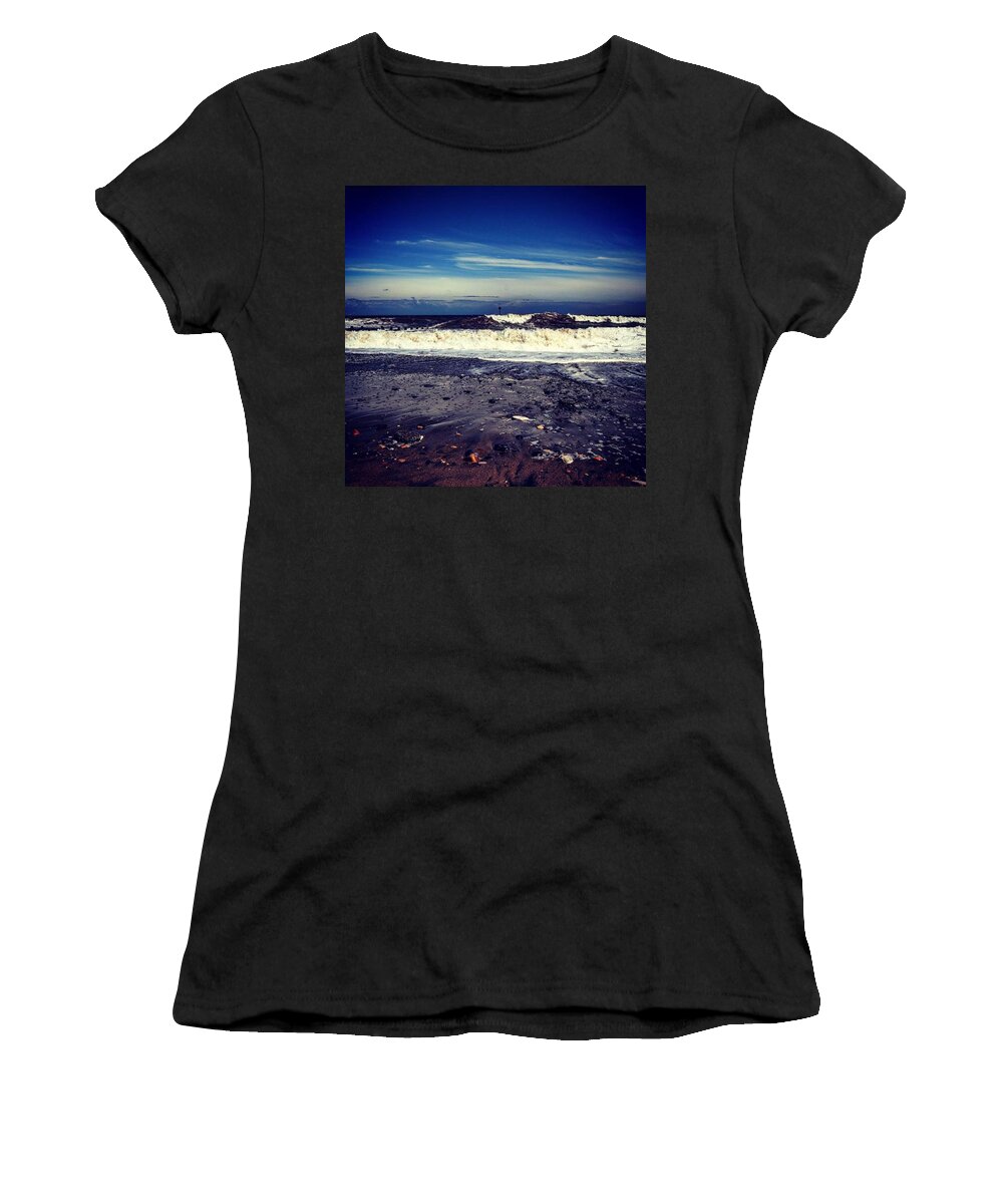 Surf Women's T-Shirt featuring the photograph Think Ill Skip The Beach 😕 by Richard Atkin