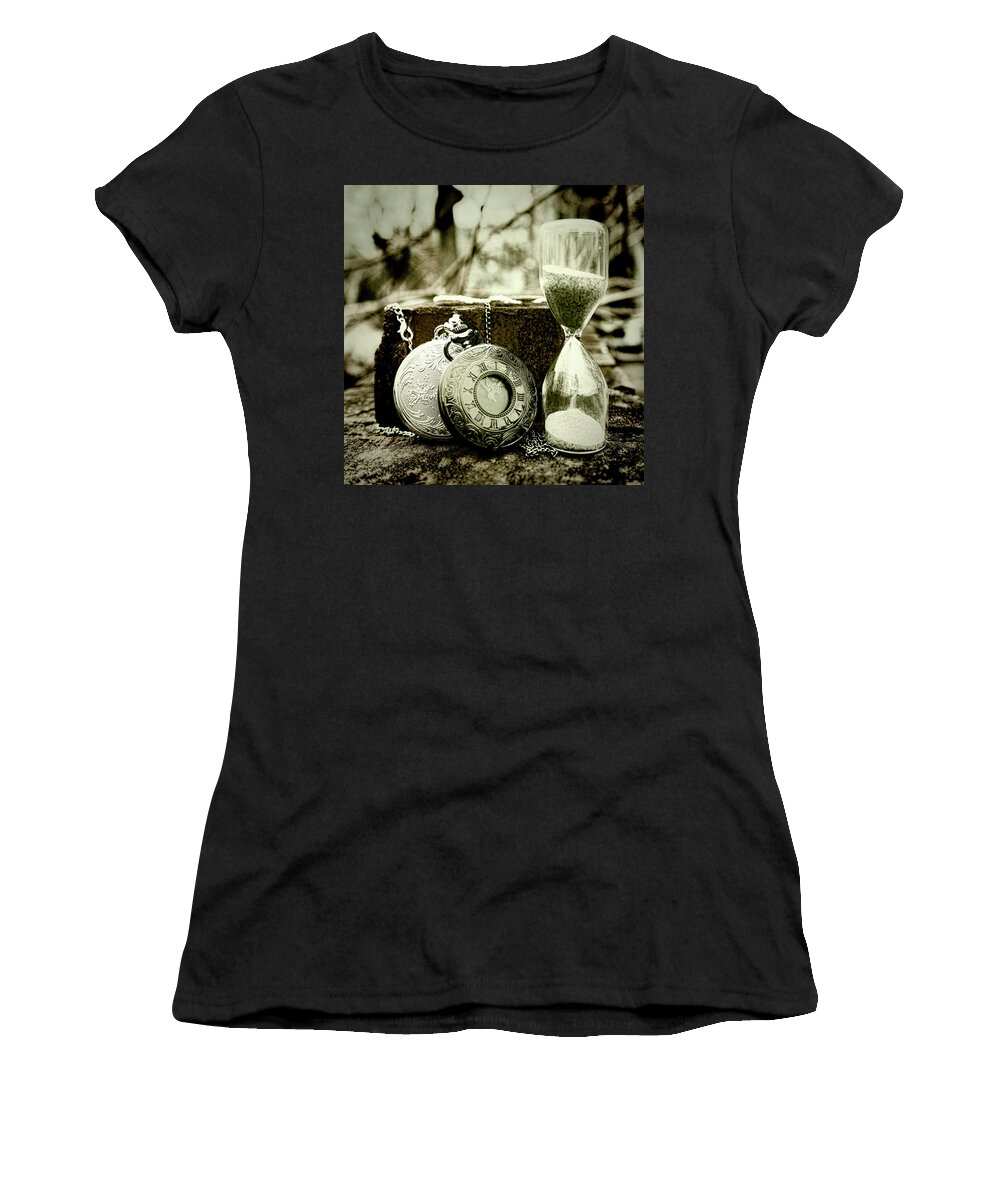 Sharon Popek Women's T-Shirt featuring the photograph Time Tools by Sharon Popek
