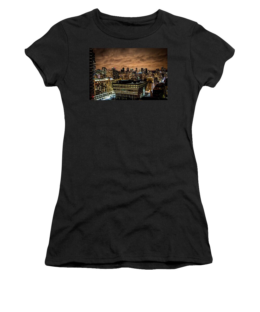 Toronto Women's T-Shirt featuring the photograph Toronto Dusk by Sara Frank