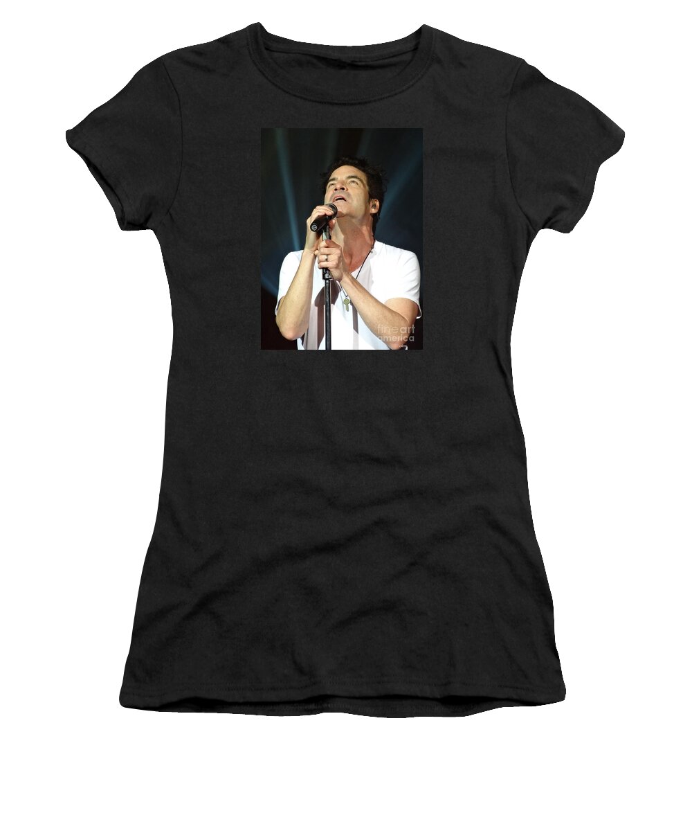 Pat Monahan Women's T-Shirt featuring the photograph TRAIN's Pat Monahan by Cindy Manero