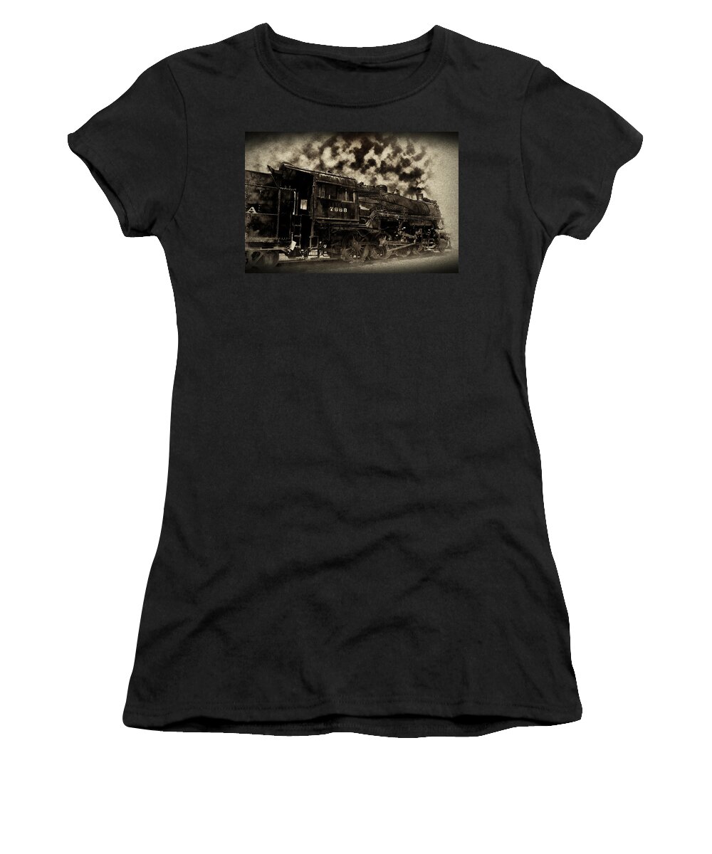 Rail Road Women's T-Shirt featuring the photograph Train In Vain by Bill Cannon