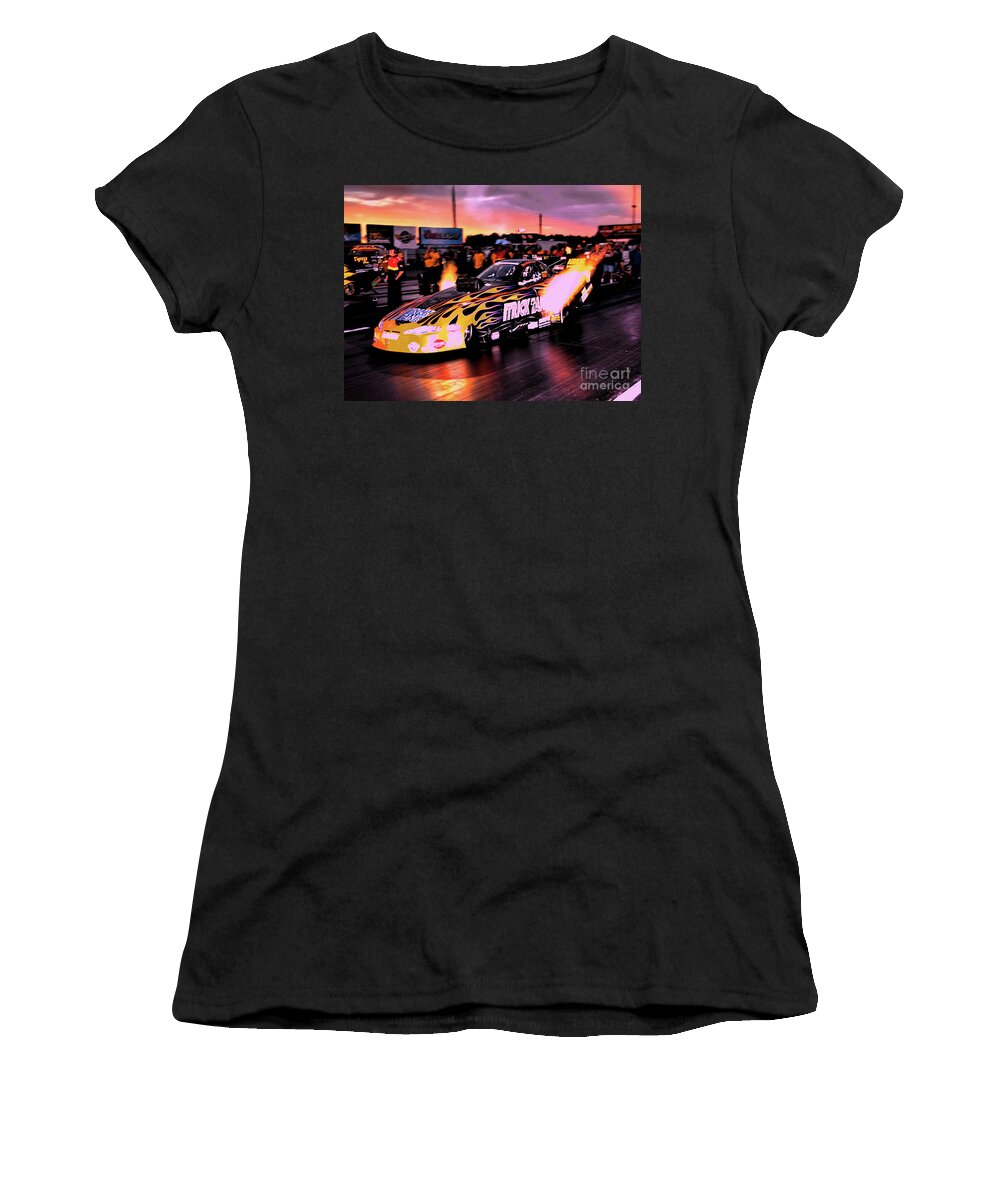 Nhra Women's T-Shirt featuring the photograph Trick Tank - Bob Gilbertson by Diana Raquel Sainz