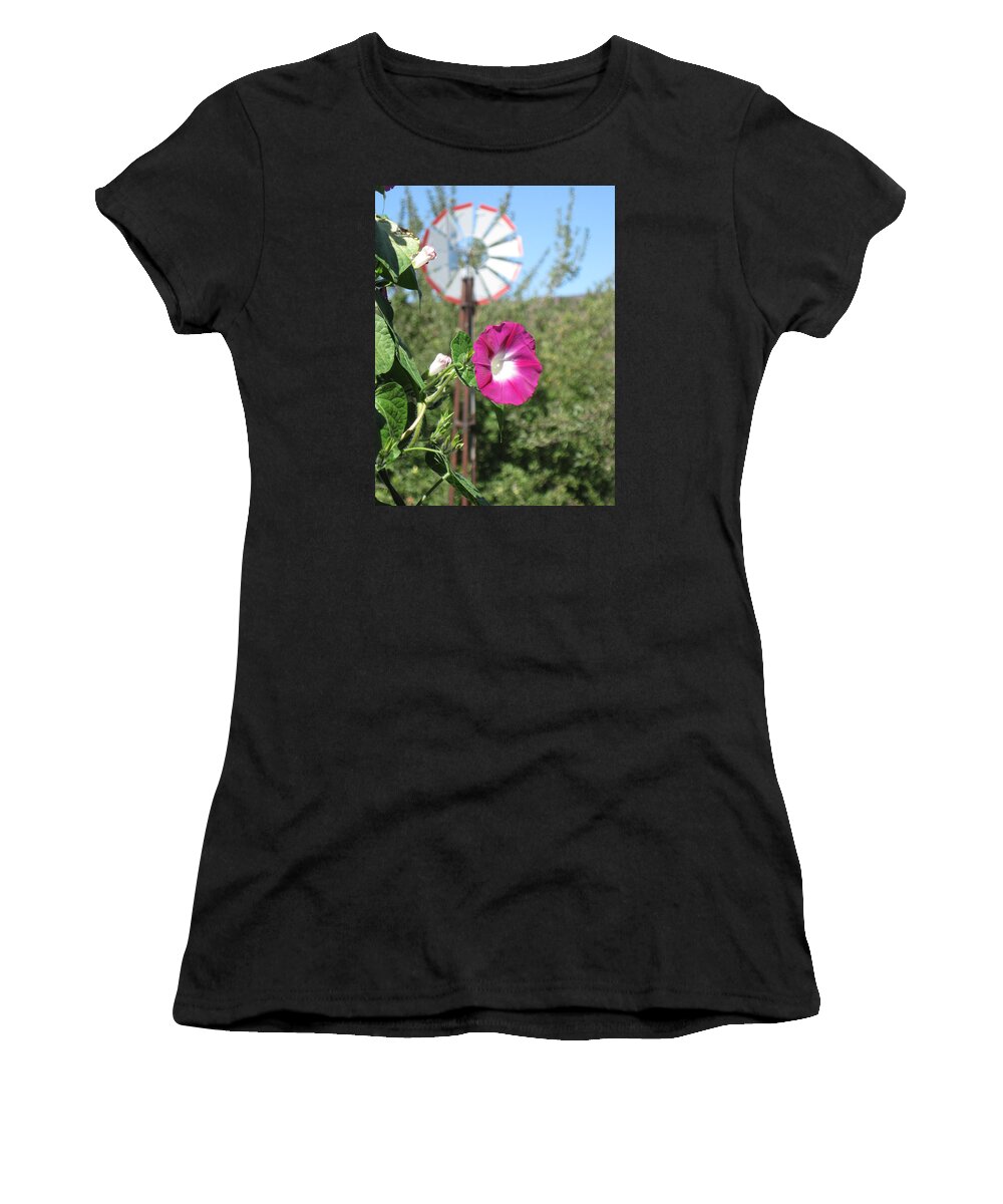  Women's T-Shirt featuring the photograph Tyler Windmill by Ron Monsour