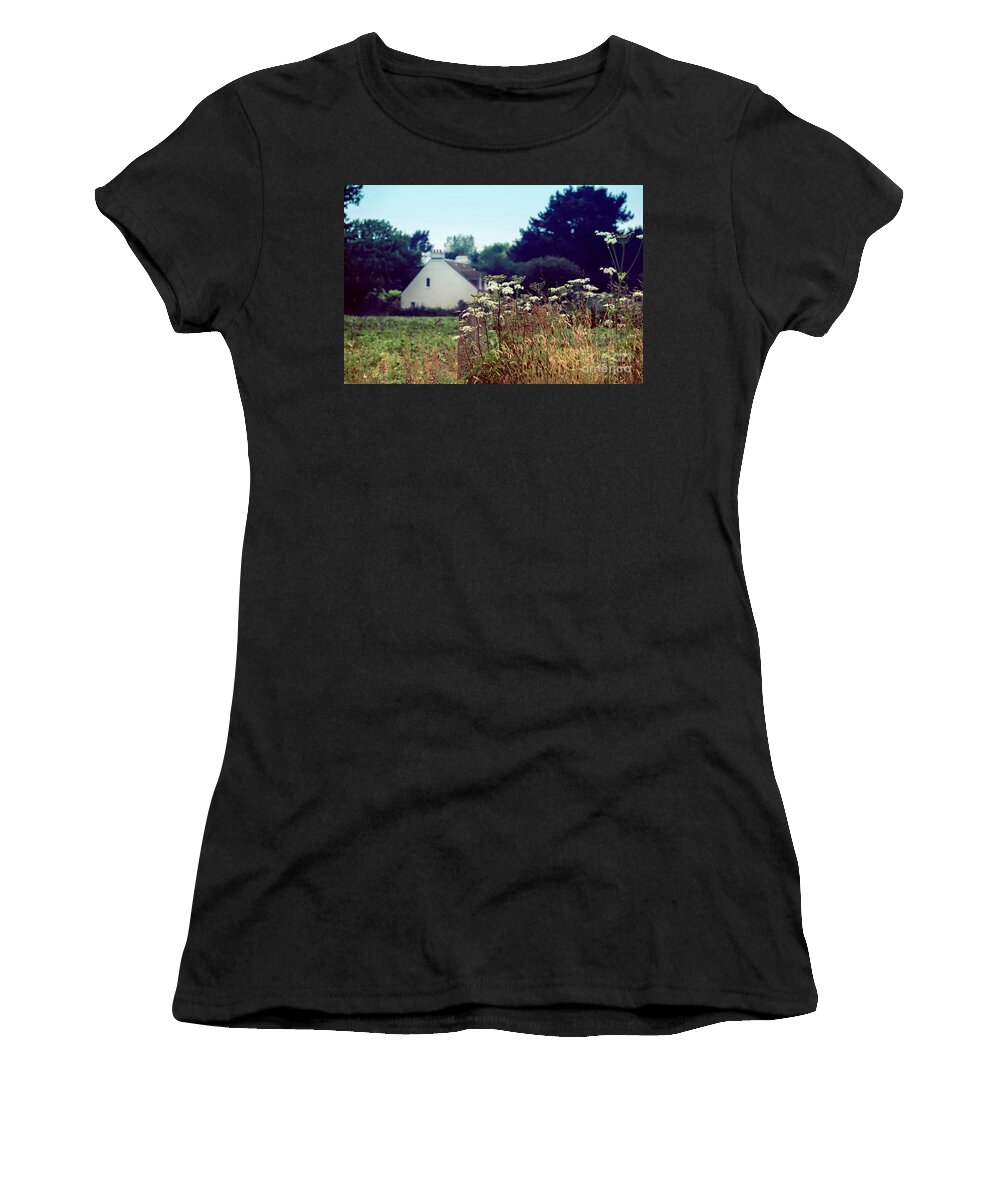 Green Women's T-Shirt featuring the photograph typical English country side by Ariadna De Raadt