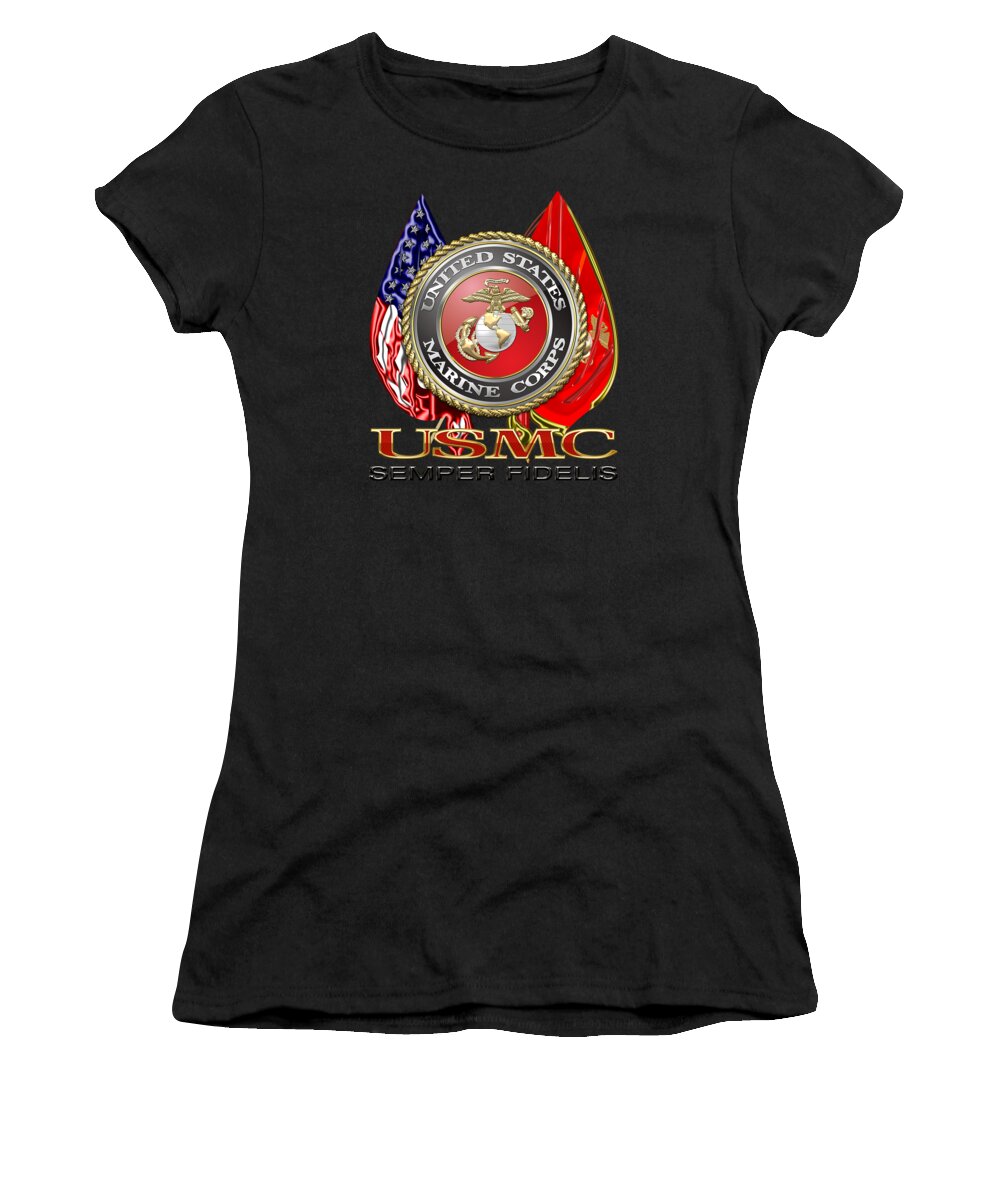 Marines w//Emblem T-Shirt for Women
