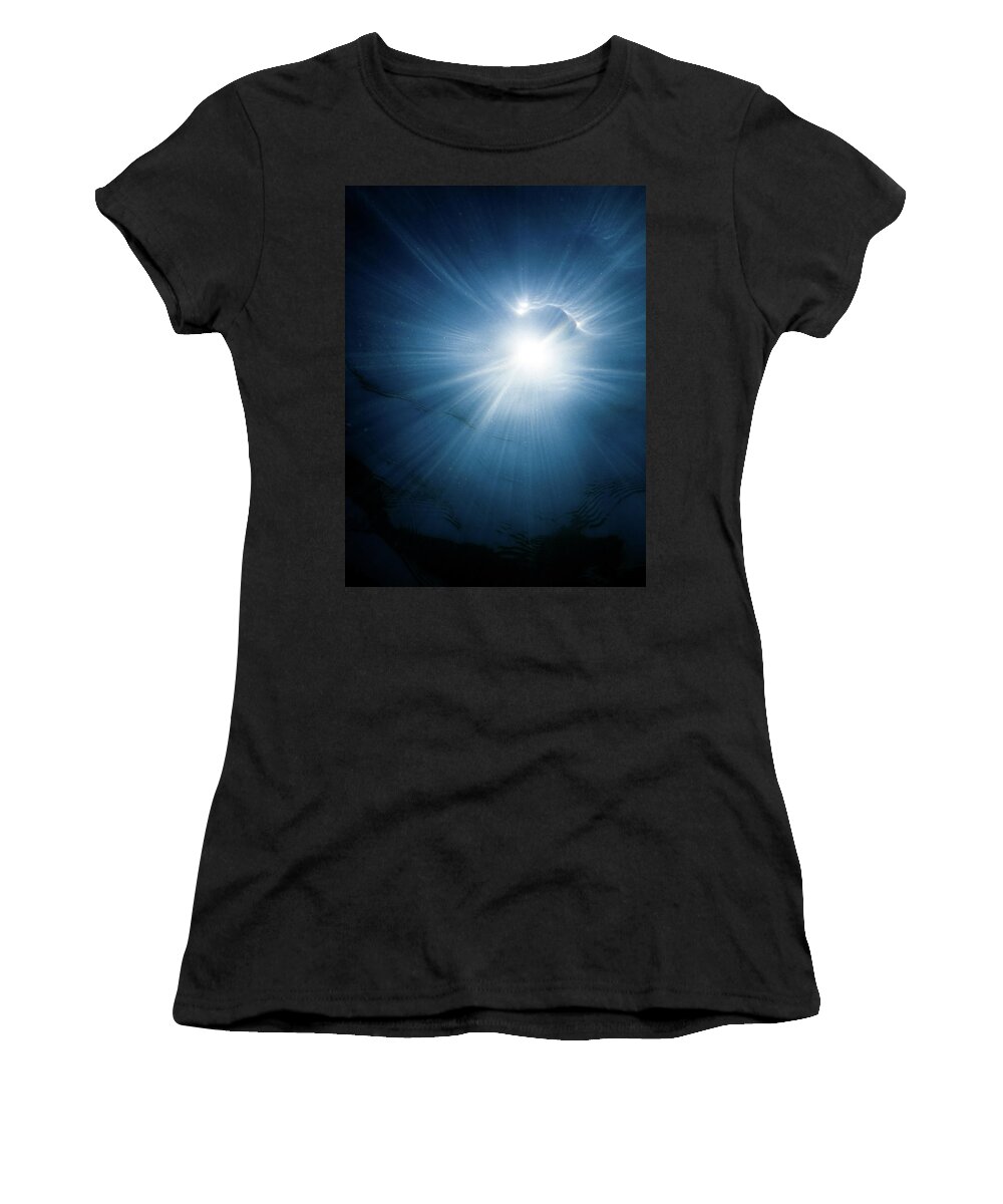 Water Women's T-Shirt featuring the photograph Underwater Sunlight by Christopher Johnson
