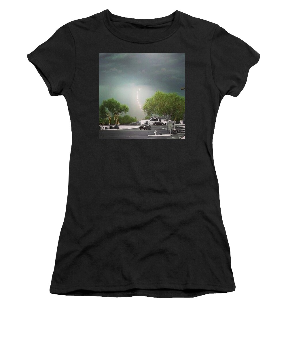 Arizona Women's T-Shirt featuring the photograph Lightning by Speedy Birdman