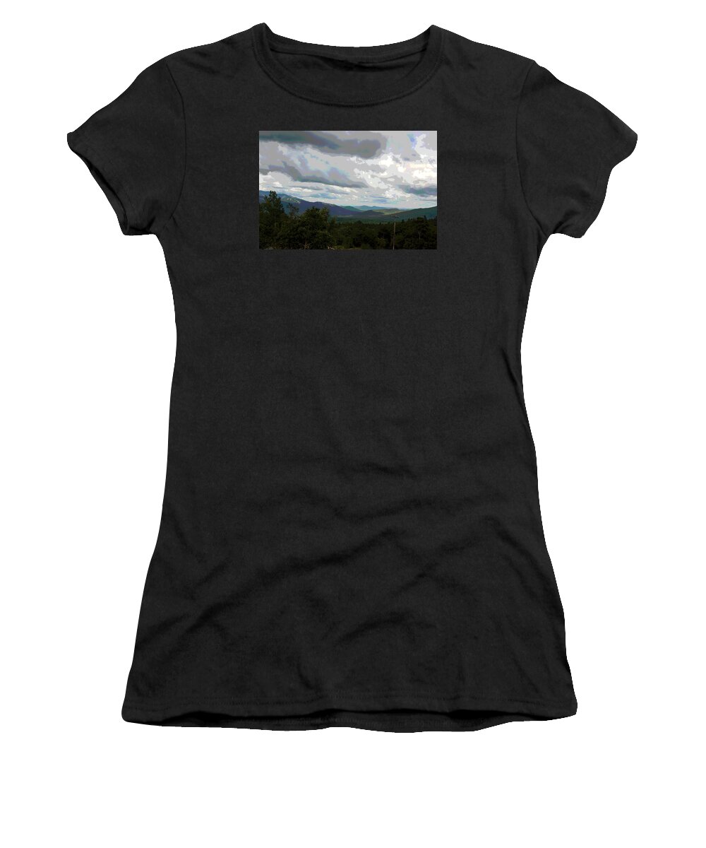 Photograph Women's T-Shirt featuring the photograph View from Mount Washington III by Suzanne Gaff