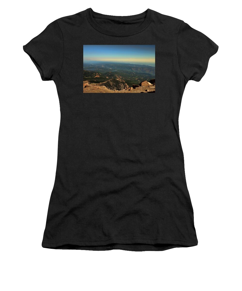 Pikes Peak Women's T-Shirt featuring the photograph View From Pikes Peak 1 by Judy Vincent