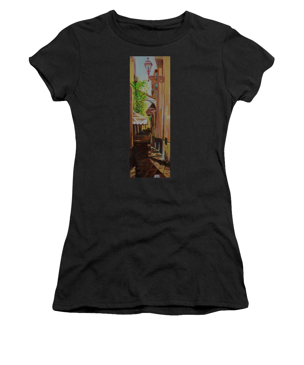 France Women's T-Shirt featuring the painting Ville Franche 11 by Julie Todd-Cundiff