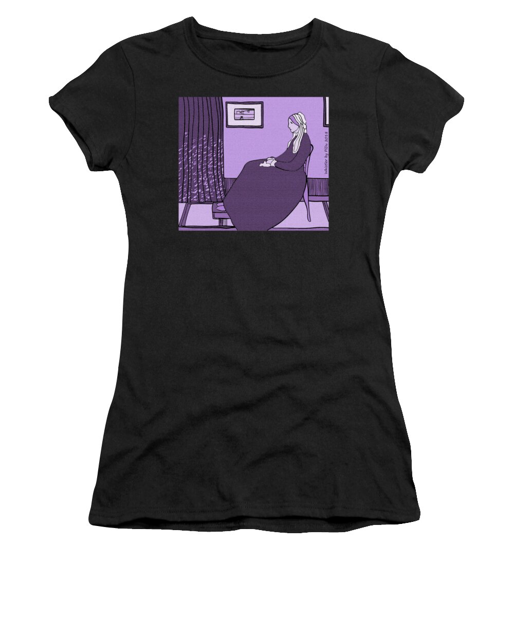 Violet Women's T-Shirt featuring the digital art Violet Whistler's Mother by Piotr Dulski