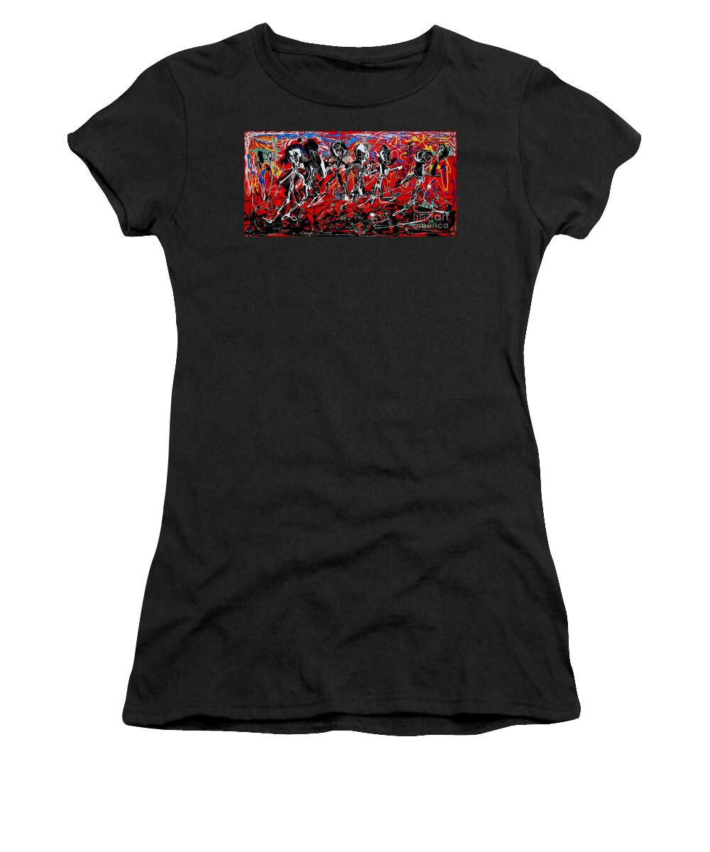  Women's T-Shirt featuring the painting Vitality by Rebecca Flores