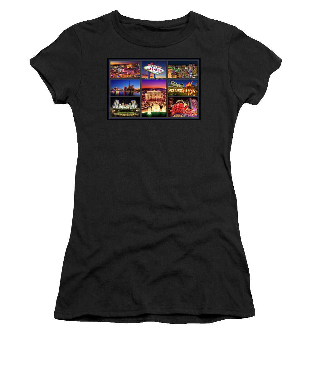 Bellagio Women's T-Shirt featuring the photograph Viva Las Vegas Collection by Aloha Art